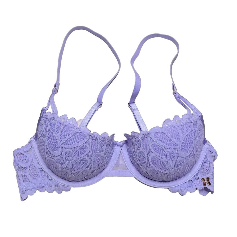 Savage X Fenty Savage Not Sorry Lightly Lined Lace Balconette Bra Size 34A